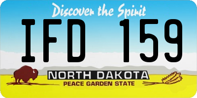 ND license plate IFD159