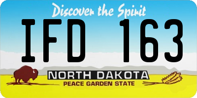 ND license plate IFD163