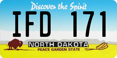 ND license plate IFD171