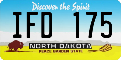 ND license plate IFD175