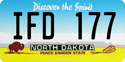 ND license plate IFD177