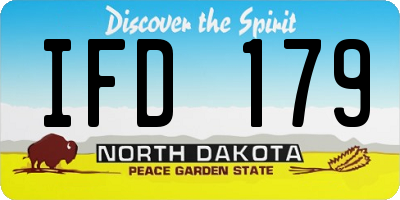 ND license plate IFD179