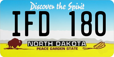 ND license plate IFD180