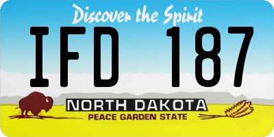 ND license plate IFD187