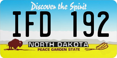 ND license plate IFD192