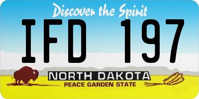 ND license plate IFD197