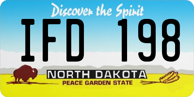 ND license plate IFD198