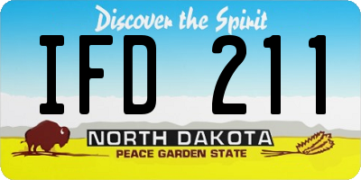 ND license plate IFD211
