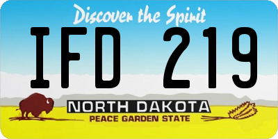 ND license plate IFD219