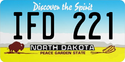 ND license plate IFD221