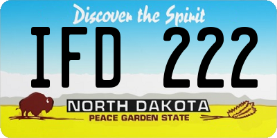 ND license plate IFD222