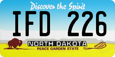 ND license plate IFD226