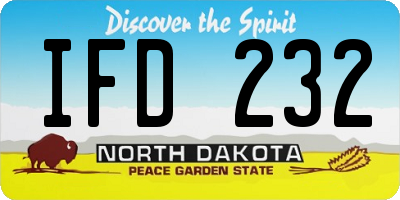 ND license plate IFD232