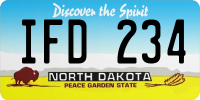 ND license plate IFD234