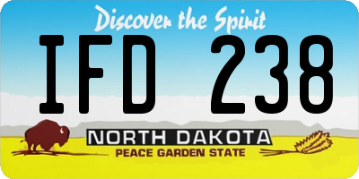 ND license plate IFD238
