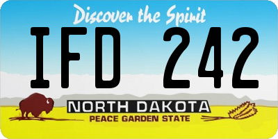 ND license plate IFD242