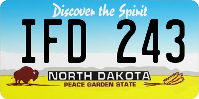ND license plate IFD243