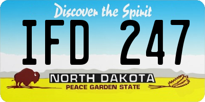 ND license plate IFD247