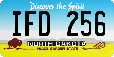 ND license plate IFD256