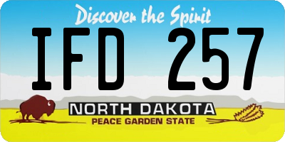 ND license plate IFD257