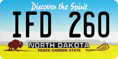 ND license plate IFD260