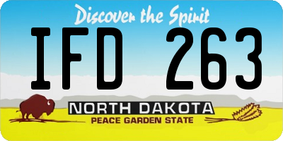 ND license plate IFD263