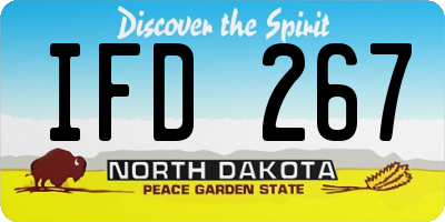 ND license plate IFD267