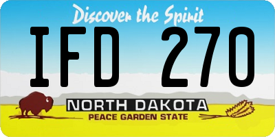 ND license plate IFD270