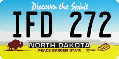 ND license plate IFD272