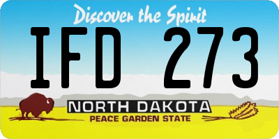 ND license plate IFD273