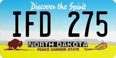 ND license plate IFD275