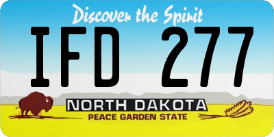 ND license plate IFD277