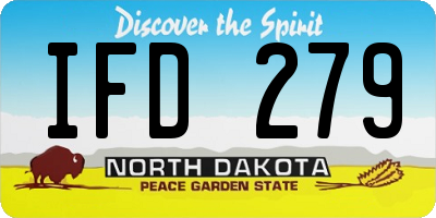 ND license plate IFD279