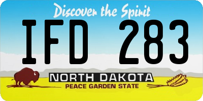 ND license plate IFD283