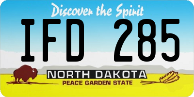 ND license plate IFD285