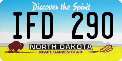 ND license plate IFD290