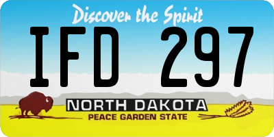 ND license plate IFD297