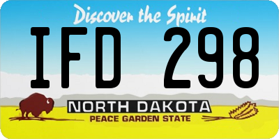 ND license plate IFD298