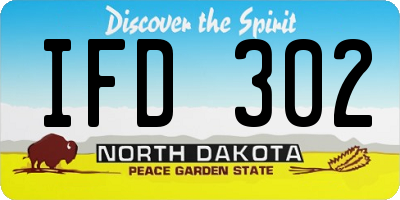 ND license plate IFD302