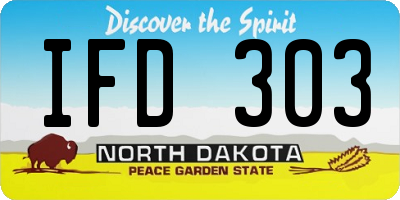 ND license plate IFD303