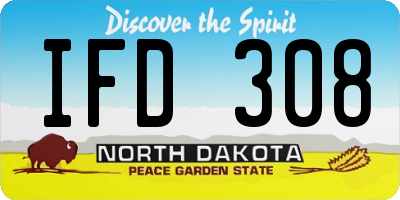 ND license plate IFD308
