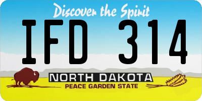 ND license plate IFD314
