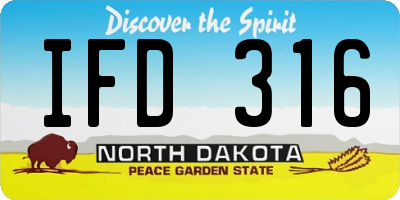 ND license plate IFD316