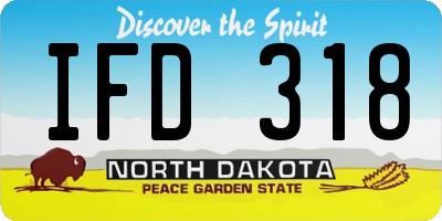 ND license plate IFD318