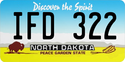 ND license plate IFD322