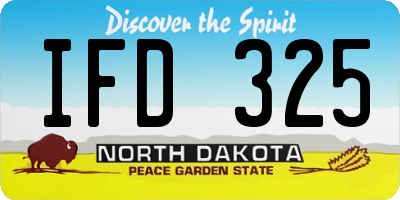 ND license plate IFD325