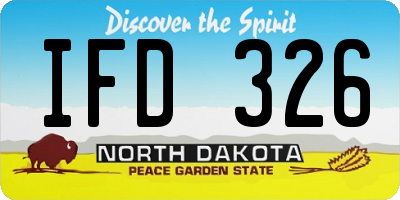 ND license plate IFD326