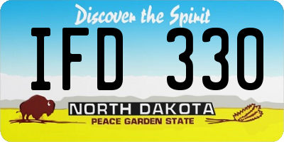 ND license plate IFD330
