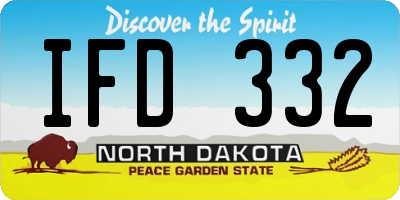 ND license plate IFD332