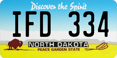 ND license plate IFD334